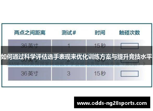 如何通过科学评估选手表现来优化训练方案与提升竞技水平
